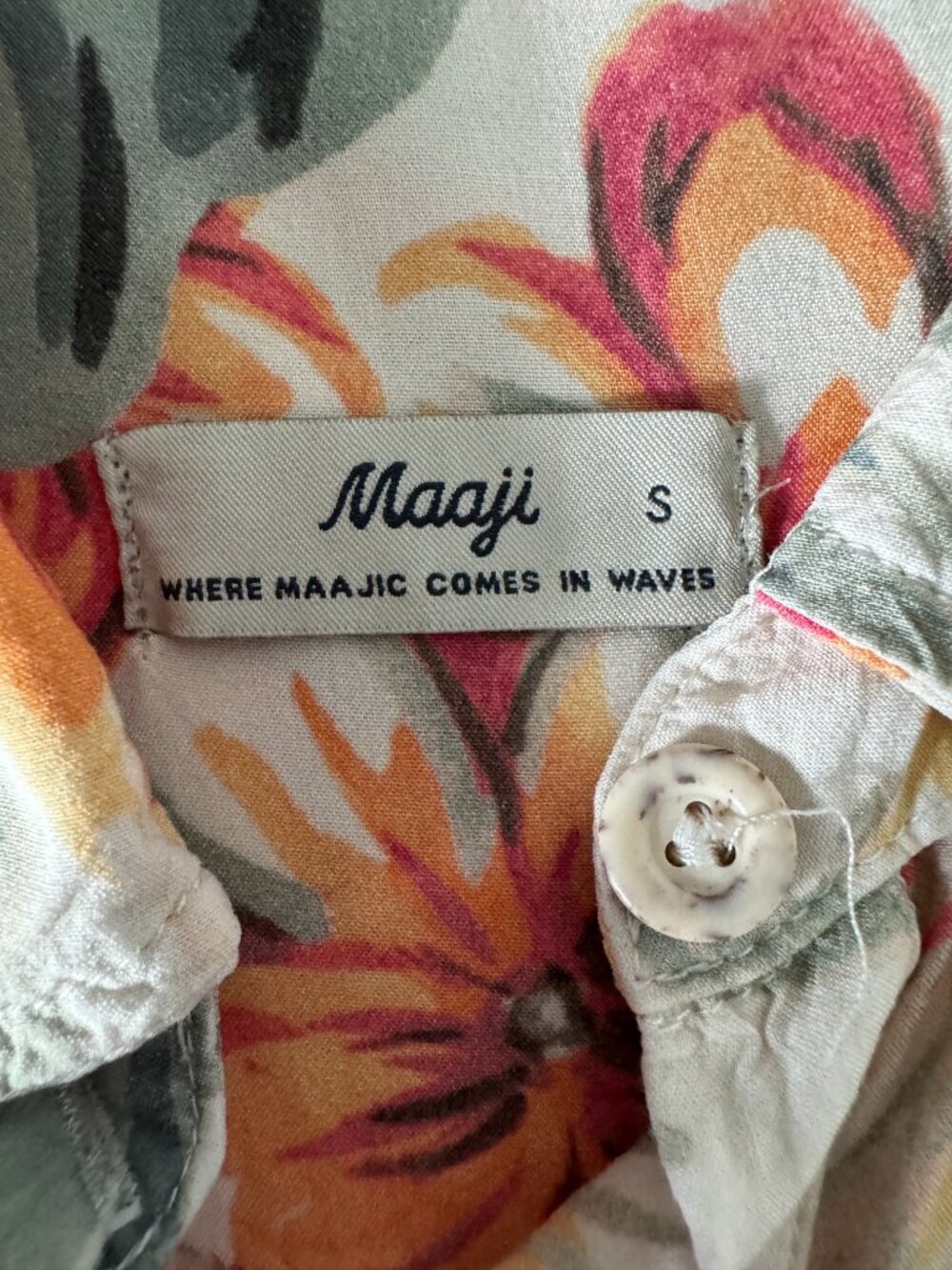 Maaji: Bagh Stamp Mandy Shirt Sz S - Picture 4 of 7